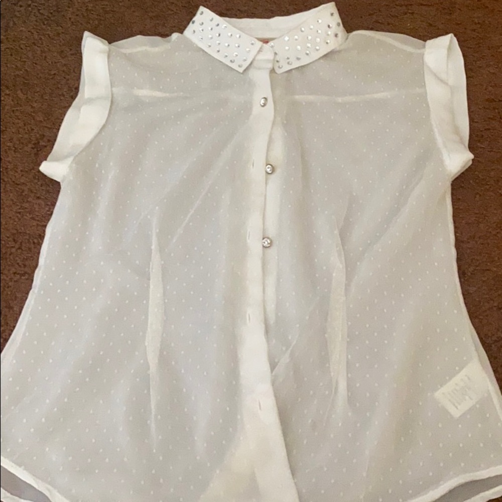 White button up top